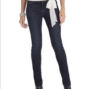 WHBM Skinny Stretchy Dark Blue Jeans